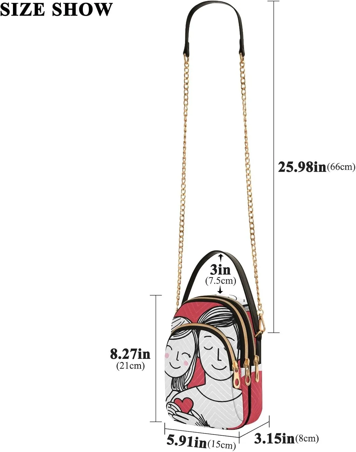 Quilted Crossbody Bag Small Shoulder Purse Women's Handbags Phone Purse with Chain