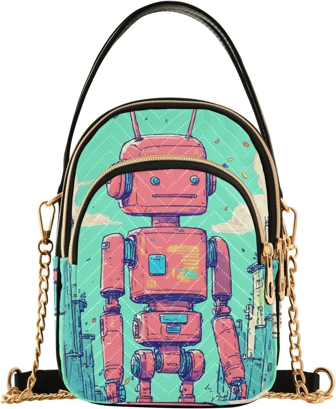 Quilted Crossbody Bag Small Shoulder Purse Women's Handbags Phone Purse with Chain