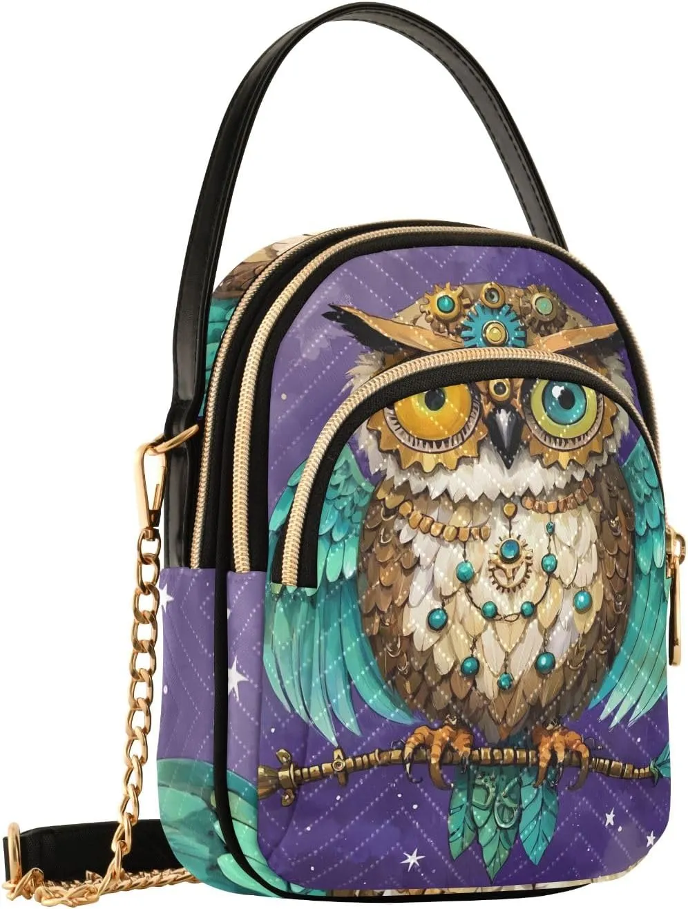 Quilted Crossbody Bag Small Shoulder Purse Women's Handbags Phone Purse with Chain
