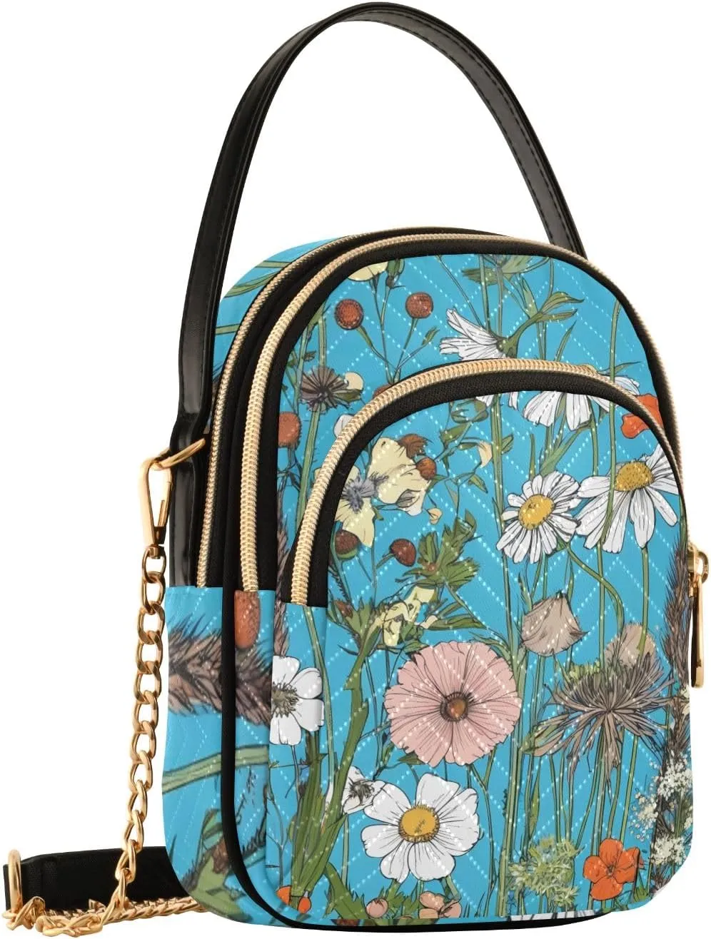 Quilted Crossbody Bag Small Shoulder Purse Women's Handbags Phone Purse with Chain