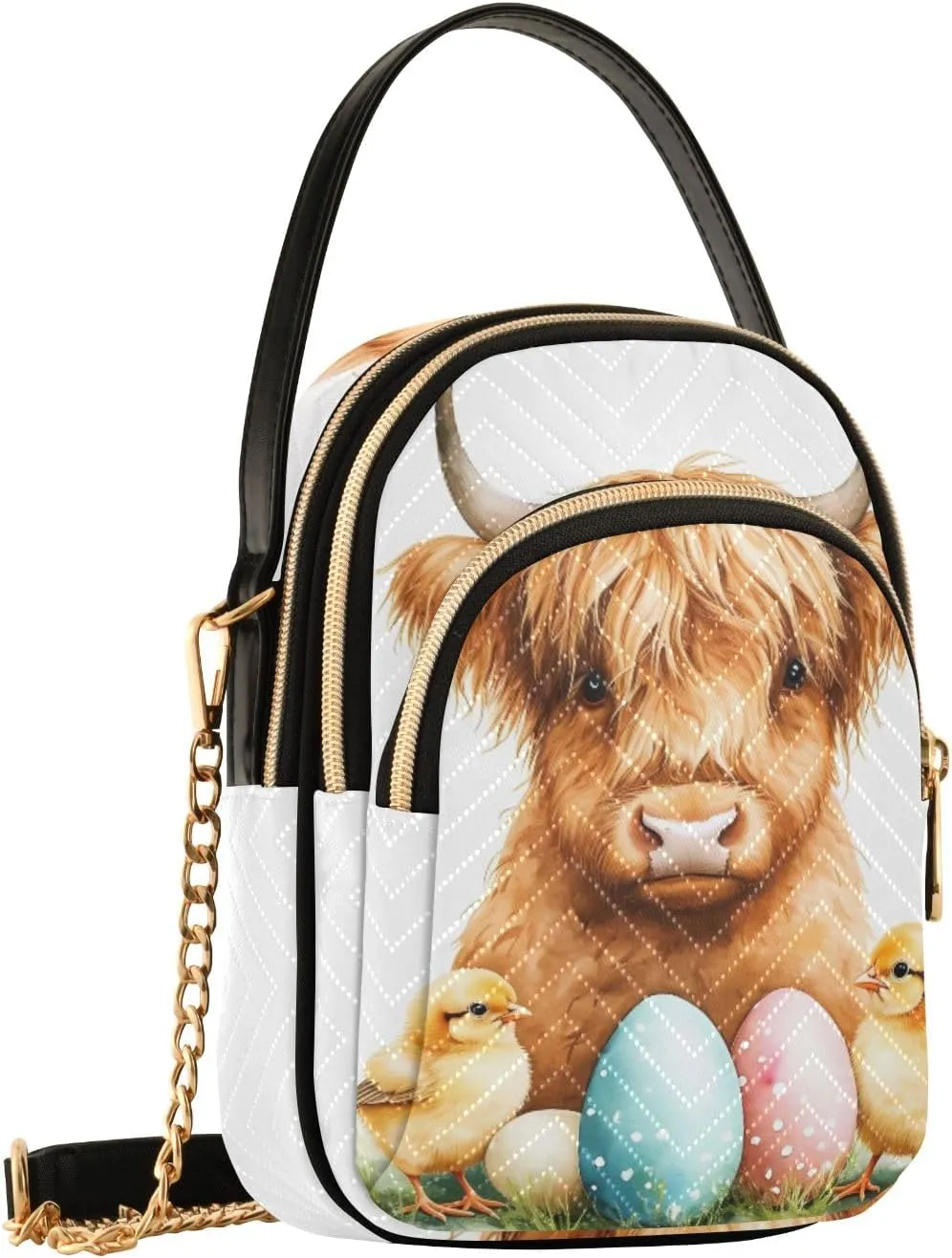 Quilted Crossbody Bag Small Shoulder Purse Women's Handbags Phone Purse with Chain