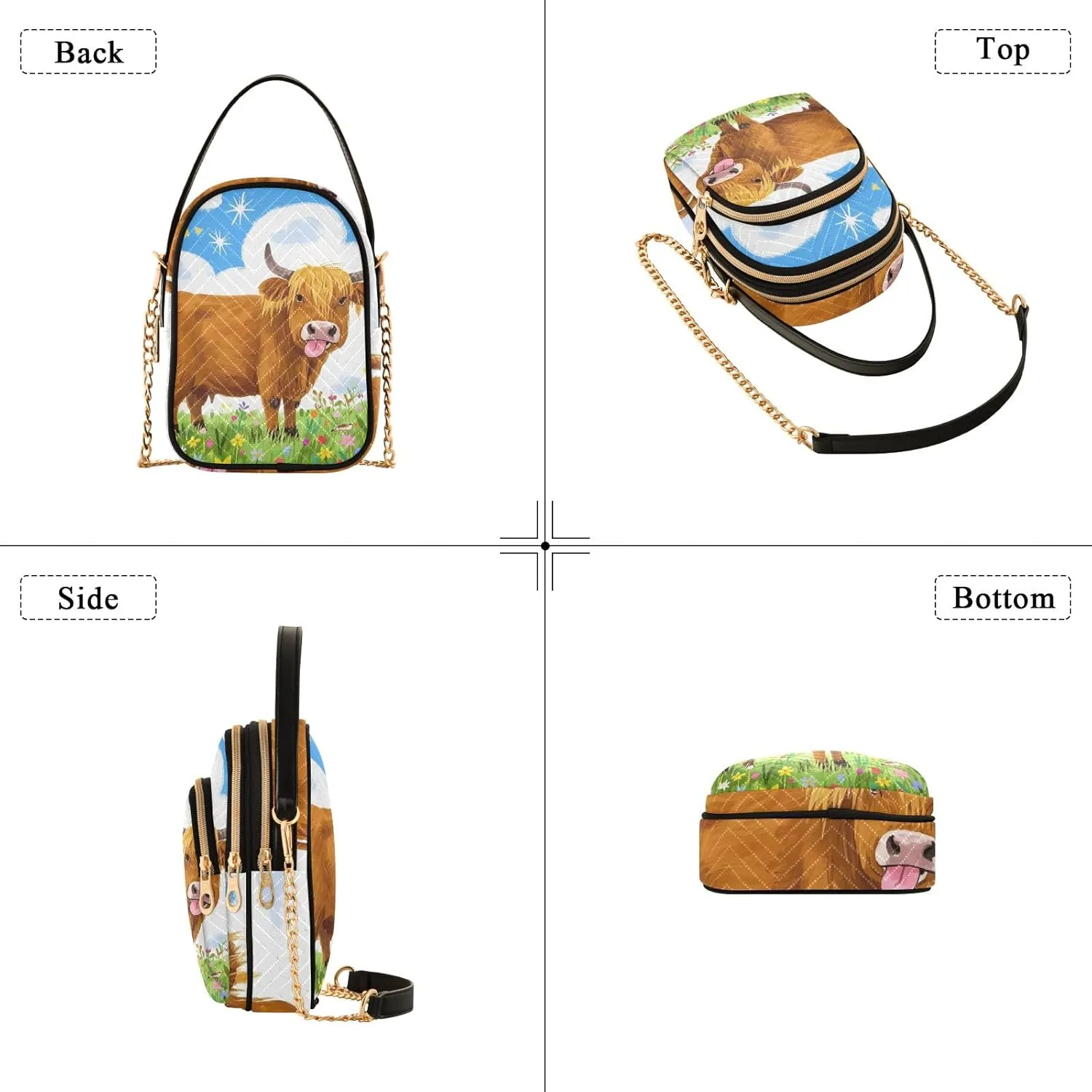 Quilted Crossbody Bag Small Shoulder Purse Women's Handbags Phone Purse with Chain