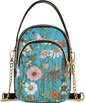 Quilted Crossbody Bag Small Shoulder Purse Women's Handbags Phone Purse with Chain