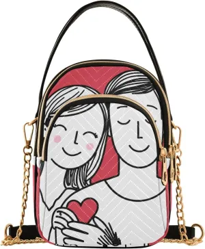 Quilted Crossbody Bag Small Shoulder Purse Women's Handbags Phone Purse with Chain