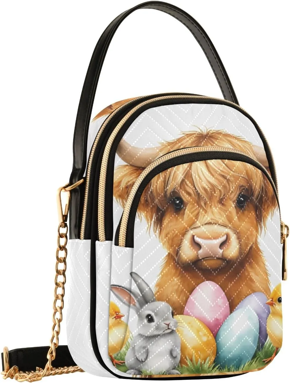 Quilted Crossbody Bag Small Shoulder Purse Women's Handbags Phone Purse with Chain