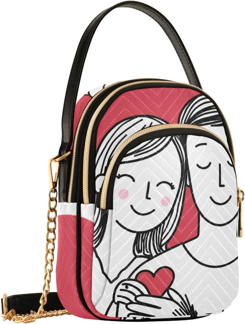 Quilted Crossbody Bag Small Shoulder Purse Women's Handbags Phone Purse with Chain