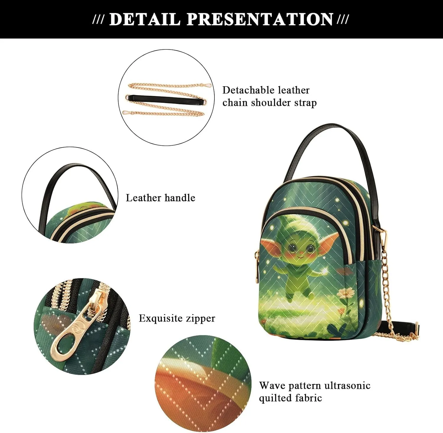 Quilted Crossbody Bag Small Shoulder Purse Women's Handbags Phone Purse with Chain