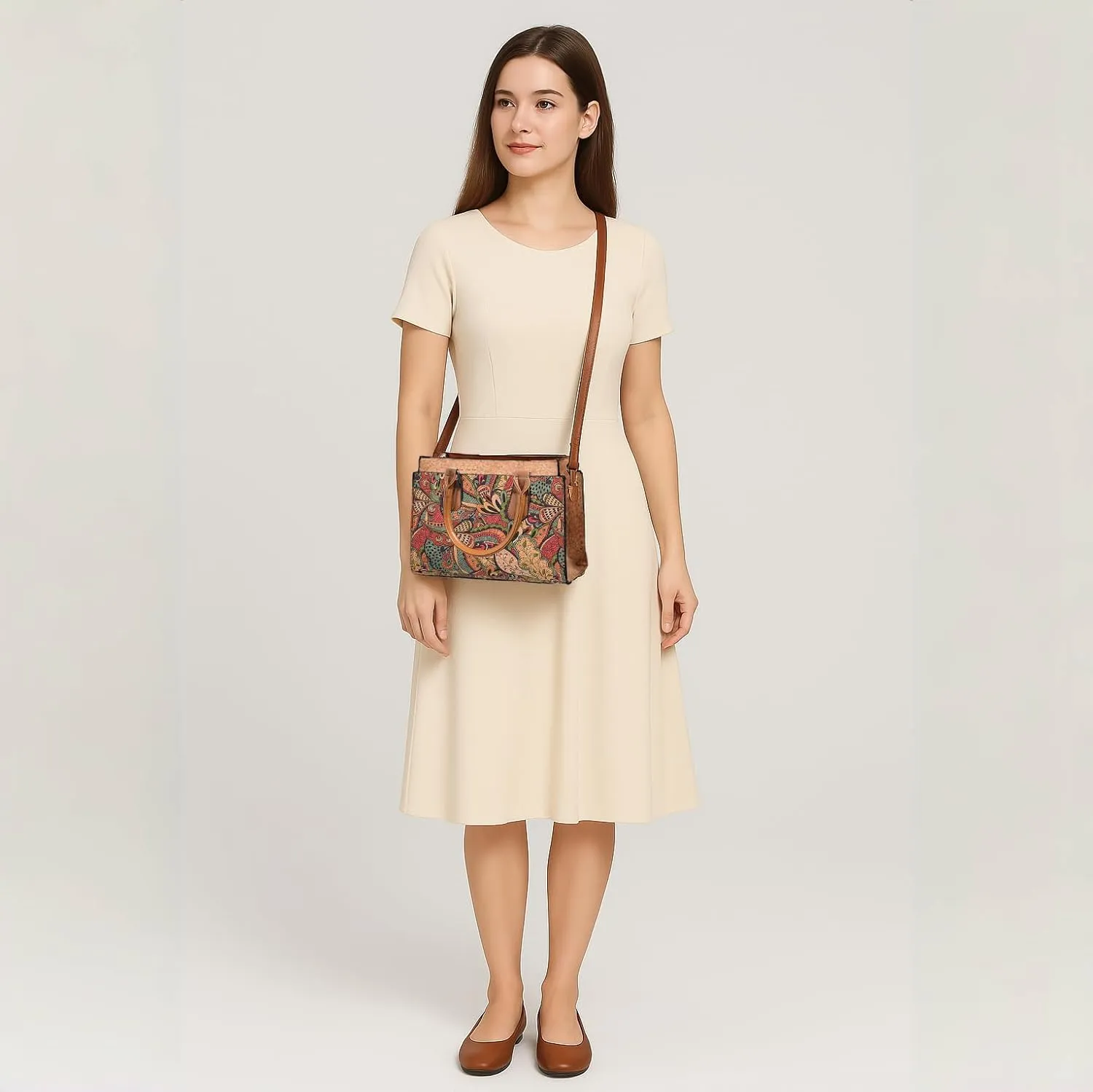 Quilted Crossbody Bags For Women Vegan Leather Purses Waterproof Natural Cork Shoulder Bag Handbags
