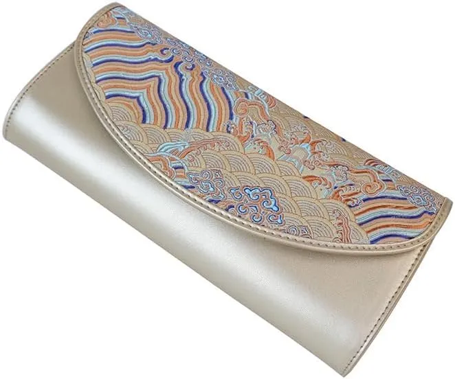 Quilted Crossbody Bags for Women with Embroidery, Trendy Designer Shoulder Bag Phone Wallet Umbrella Clutch Purse for Women