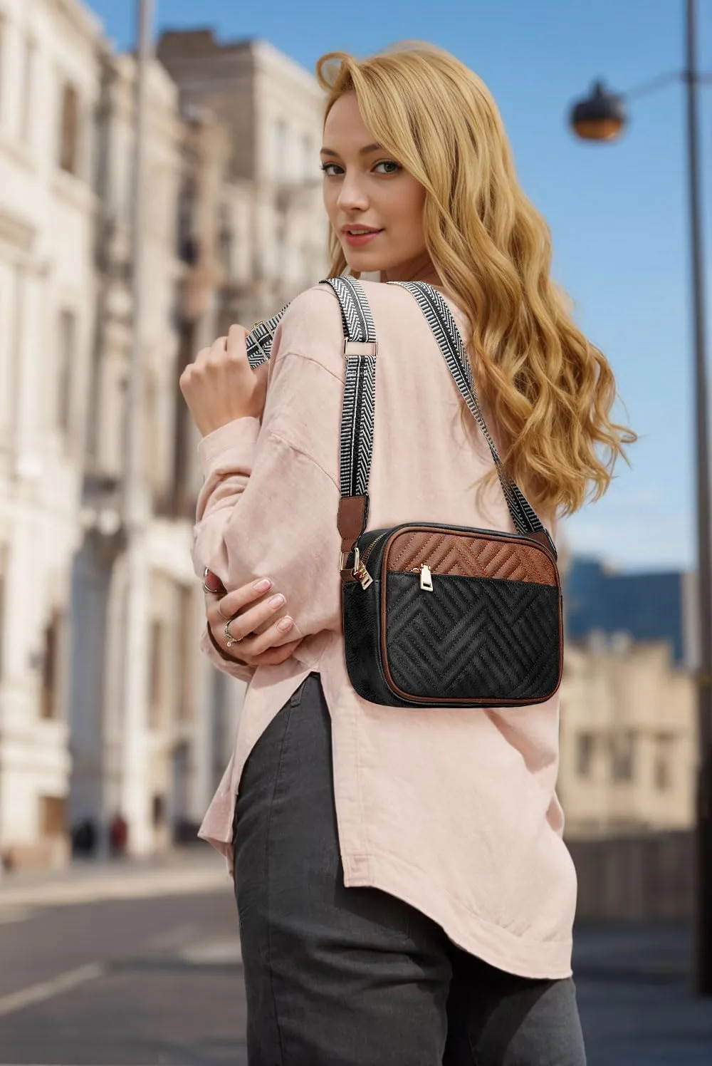 Quilted Vegan Leather Crossbody Bags for Women, Small Shoulder Crossbody Bag Womens Handbags, Purses for Women