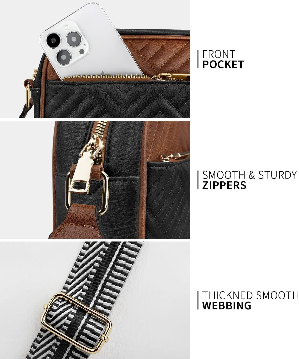 Quilted Vegan Leather Crossbody Bags for Women, Small Shoulder Crossbody Bag Womens Handbags, Purses for Women