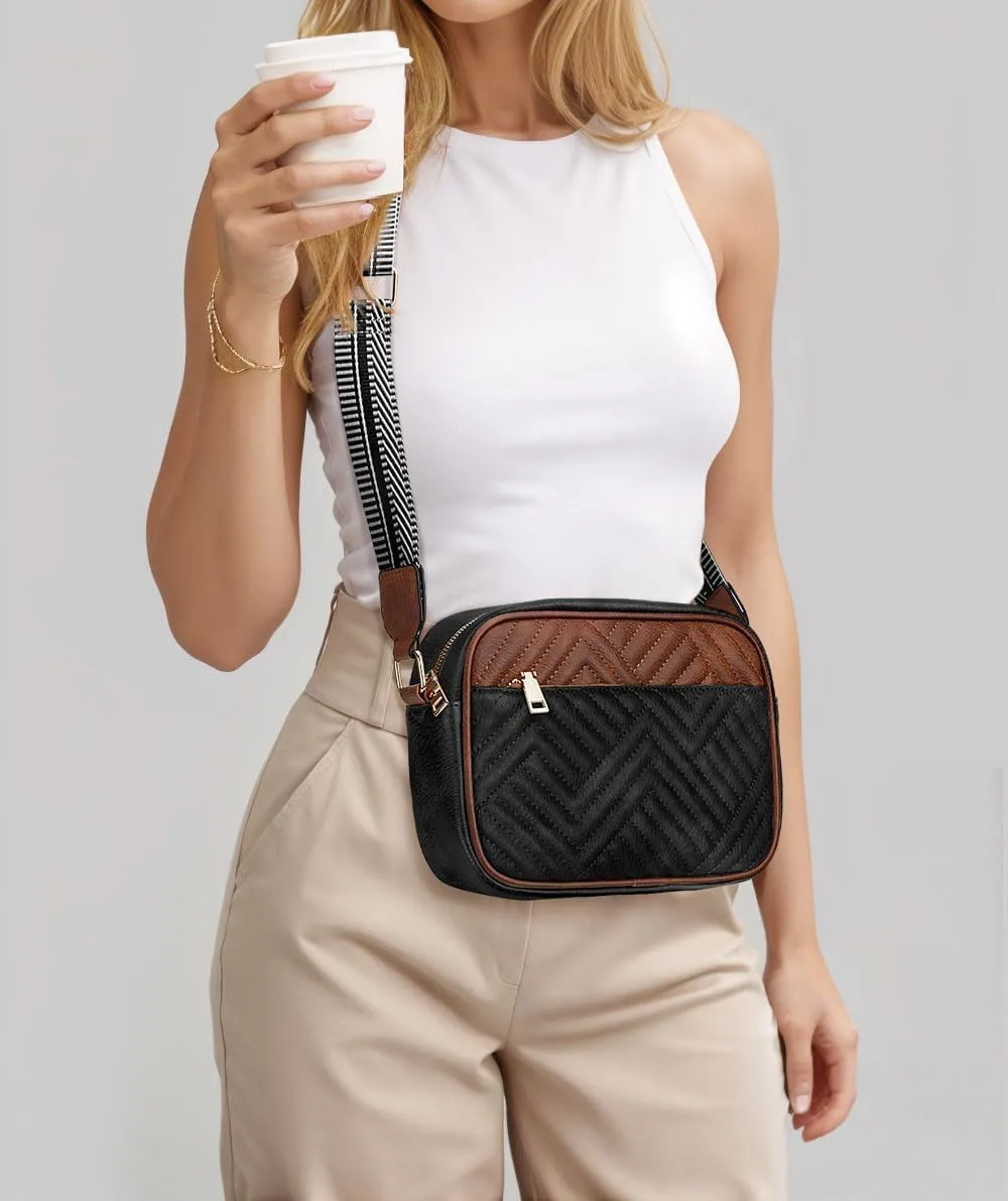 Quilted Vegan Leather Crossbody Bags for Women, Small Shoulder Crossbody Bag Womens Handbags, Purses for Women