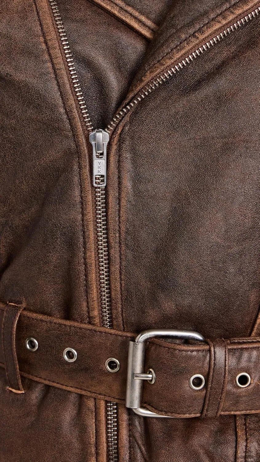 R13 Women's Exaggerated Shoulder Motorcycle Jacket