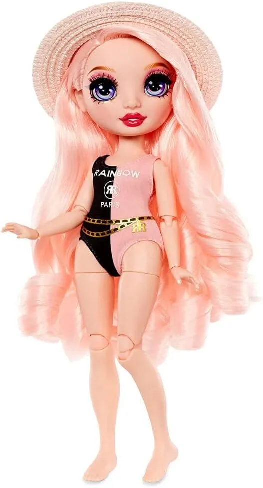 Rainbow High Pacific Coast Bella Parker- Pink Fashion Doll with 2 Designer Outfits, Pool Accessories Playset, Interchangeable Legs, Toys for Kids, Great Gift for Ages 6-12  Years