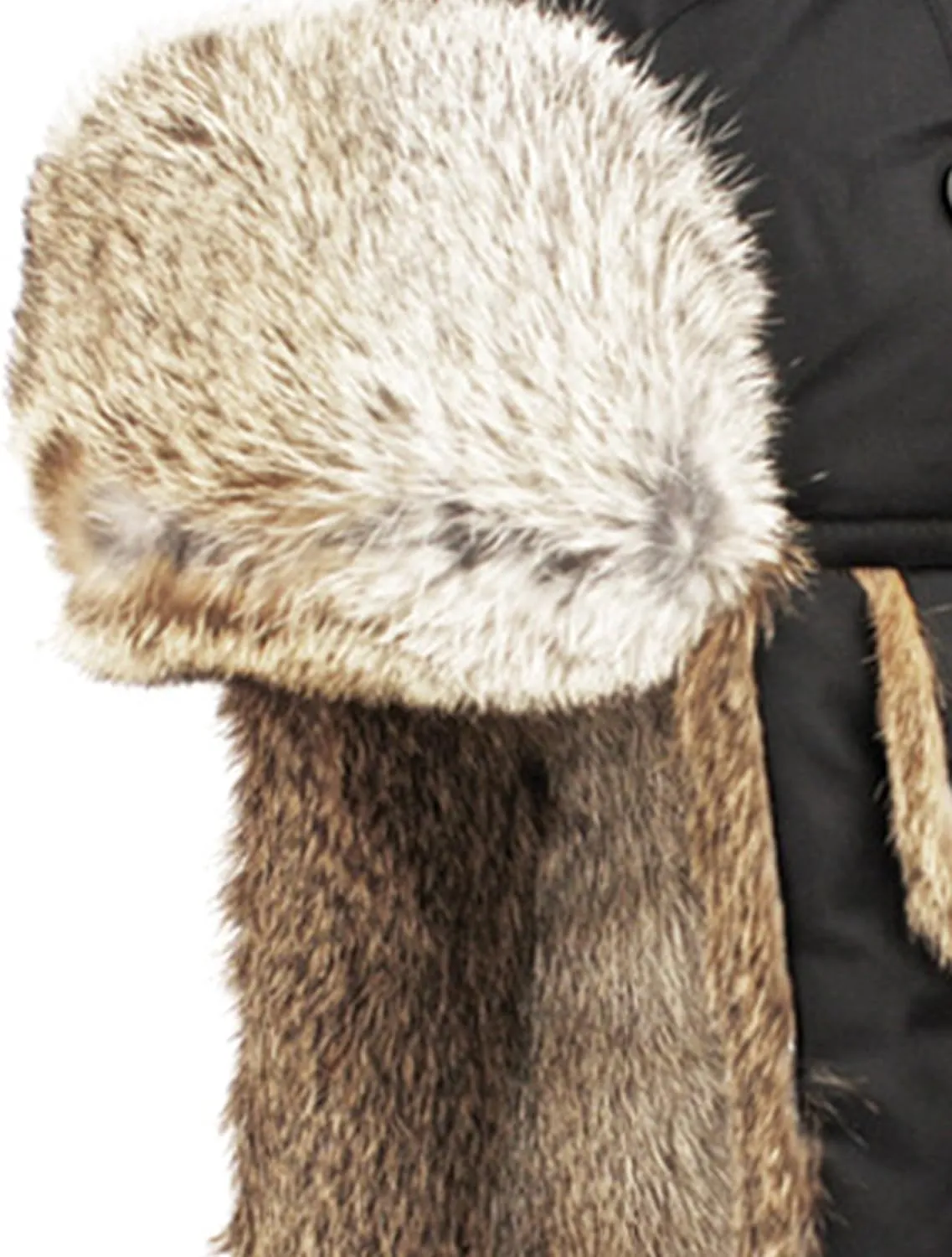 Real Rabbit Fur Trapper Hunting Hat Aviator Winter Cap