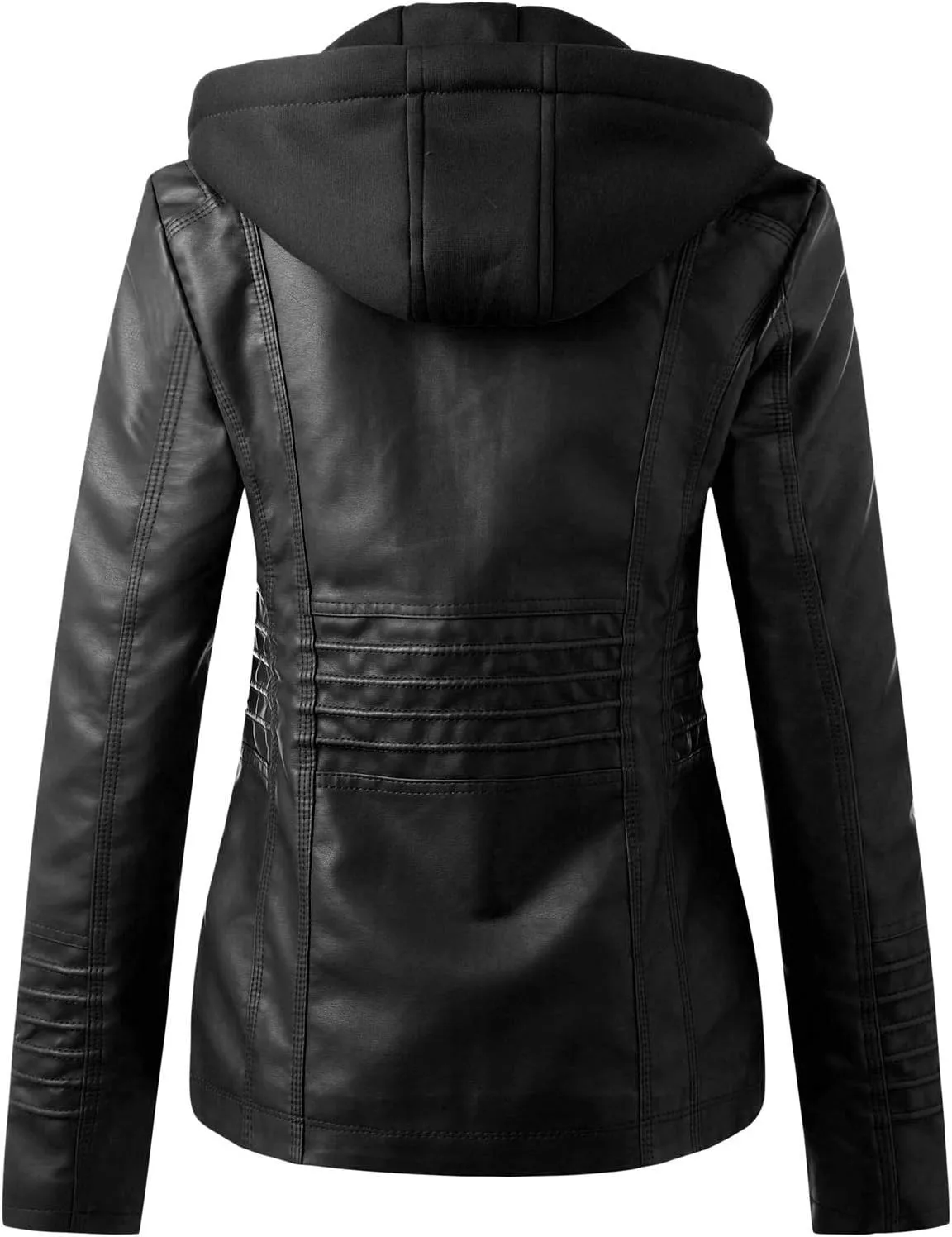 Red Leather Jacket Stand-Up Collar Zipper Stitching Solid Color Jacket Winter Jackets for Women Leather Jacket