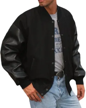 REED Men's Premium Varsity Leather/wool Jacket Made in USA