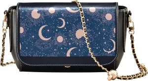 Retro Shoulder Leather Bags, Cute Woodland Animals Fox Crossbody Bags for Women Phone Satchel with Chain Strap