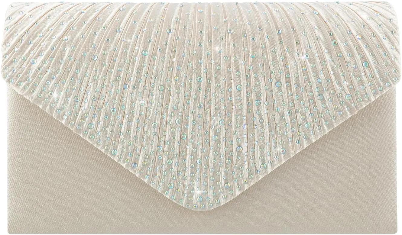 Rhinestone Clutch Purse for Women Sparkling Party Evening Bag Formal Wedding Cocktail Prom Handbag