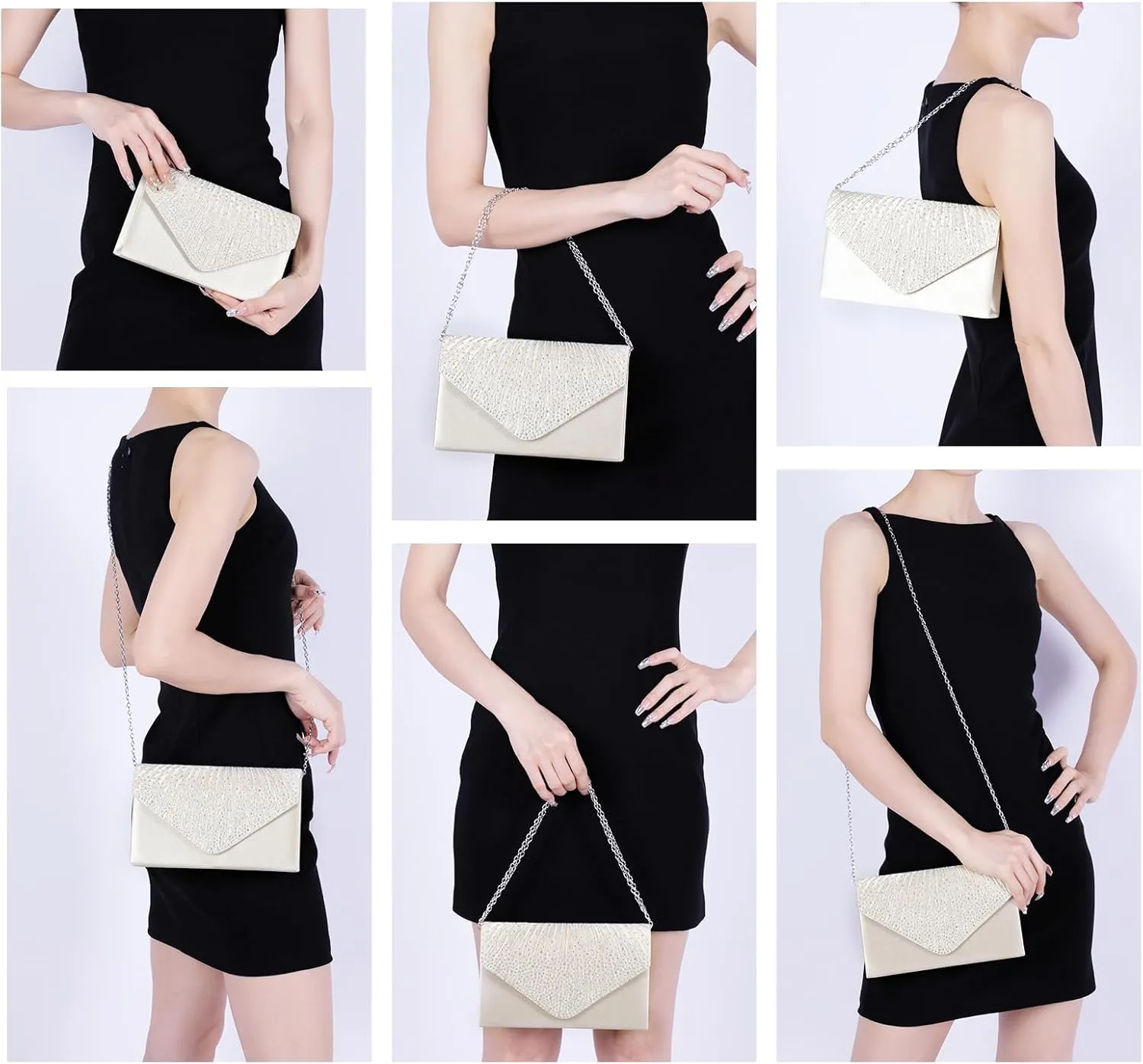 Rhinestone Clutch Purse for Women Sparkling Party Evening Bag Formal Wedding Cocktail Prom Handbag