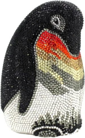 Rhinestone Penguin Evening Bags Sparkle Crystal Clutch Bling Animal Purse Lovely Party Wedding Handbag