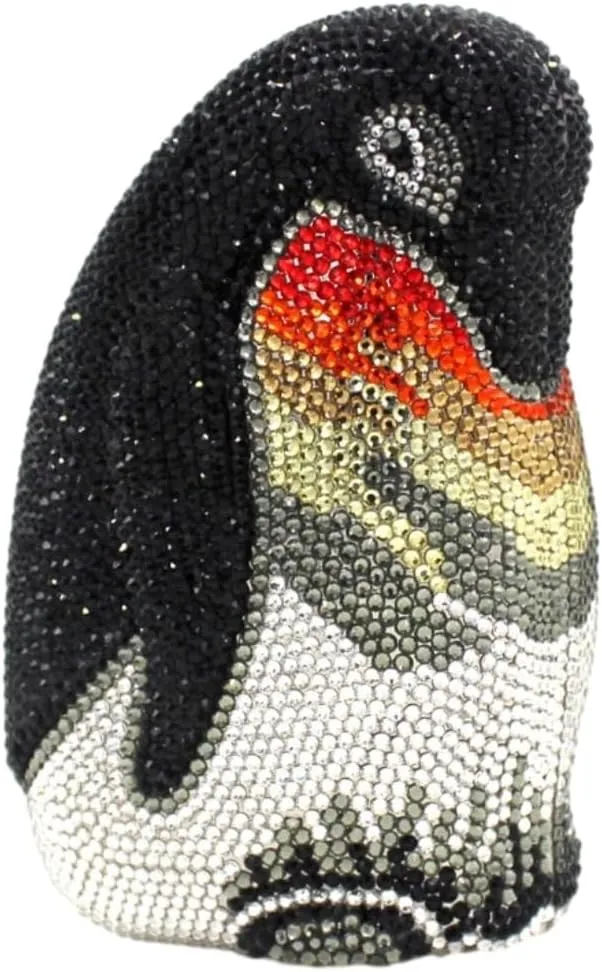 Rhinestone Penguin Evening Bags Sparkle Crystal Clutch Bling Animal Purse Lovely Party Wedding Handbag