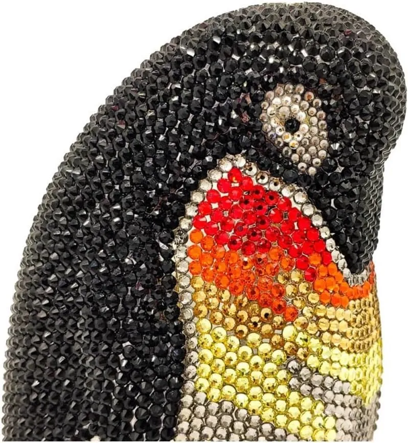 Rhinestone Penguin Evening Bags Sparkle Crystal Clutch Bling Animal Purse Lovely Party Wedding Handbag
