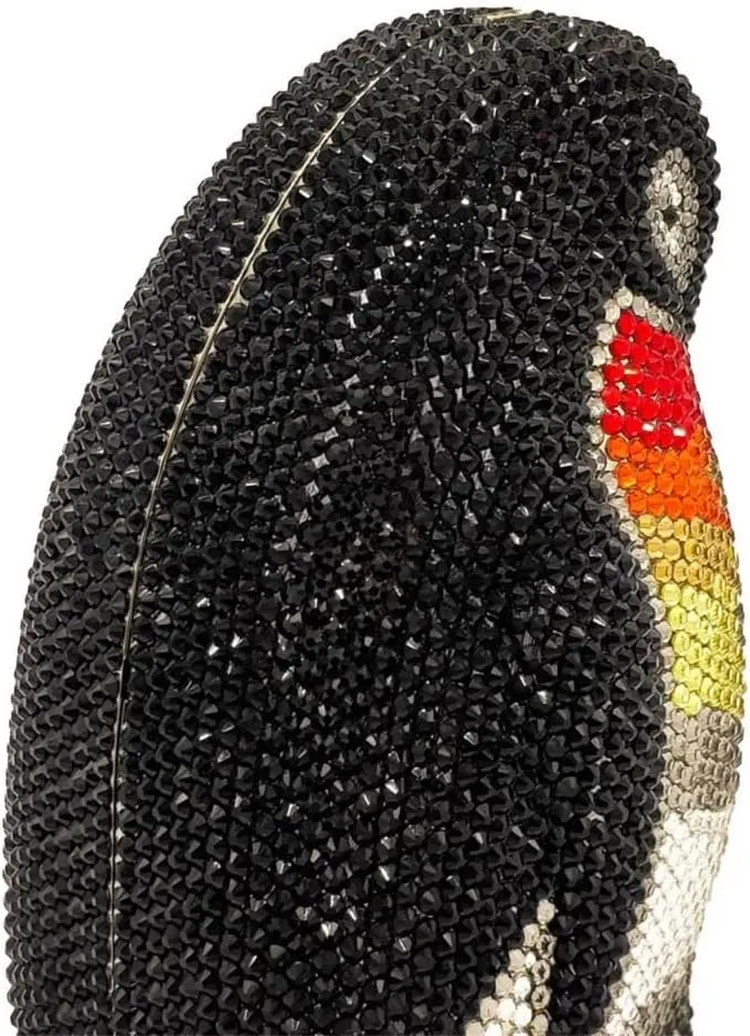 Rhinestone Penguin Evening Bags Sparkle Crystal Clutch Bling Animal Purse Lovely Party Wedding Handbag