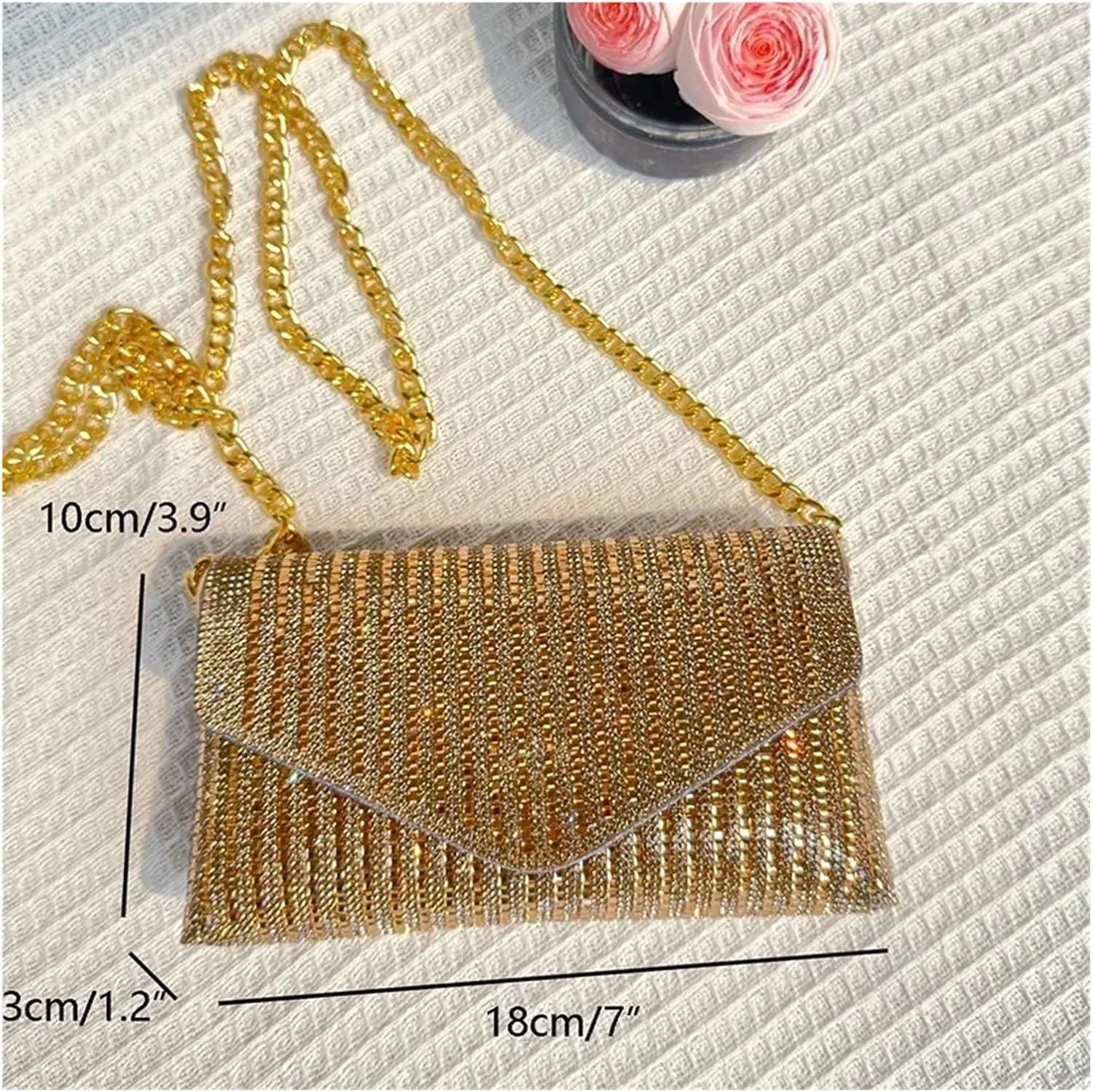 Rhinestone Purse Hand Bags For Women Handbags Chain Silver Purse Party Bags For Wedding Party Prom