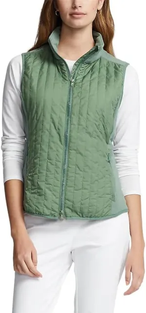 RLX Ralph Lauren Women's Golf Cool Wool Hybrid Performance Full Zip Vest M Medium