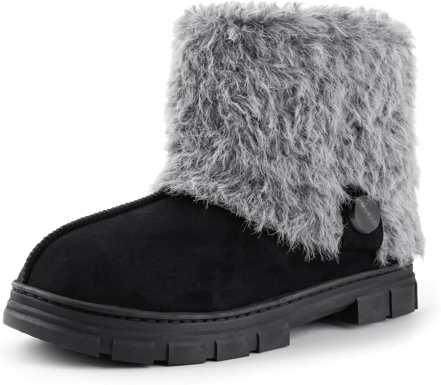 RockDove Women’s Drape Faux Fur Hardsole Bootie
