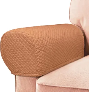 Roytub Stretch Couch Arm Covers, Breathable Armrest Covers for Sofas and Chairs Arm Covers Keep Home Clean, Scratch-Resistant Sofa Arm Covers Protect and Decorate Your Sofa(Large, Khaki, 2PCS)