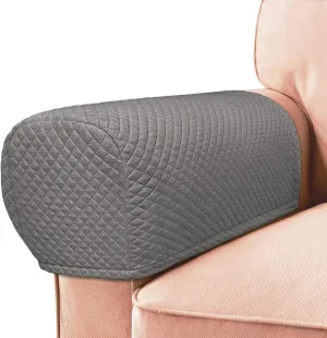 Roytub Stretch Couch Arm Covers, Breathable Armrest Covers for Sofas and Chairs Arm Covers Keep Your Home Clean, Scratch-Resistant Sofa Arm Covers can Decorate and Protect Your Sofa(2 PCS, Grey)