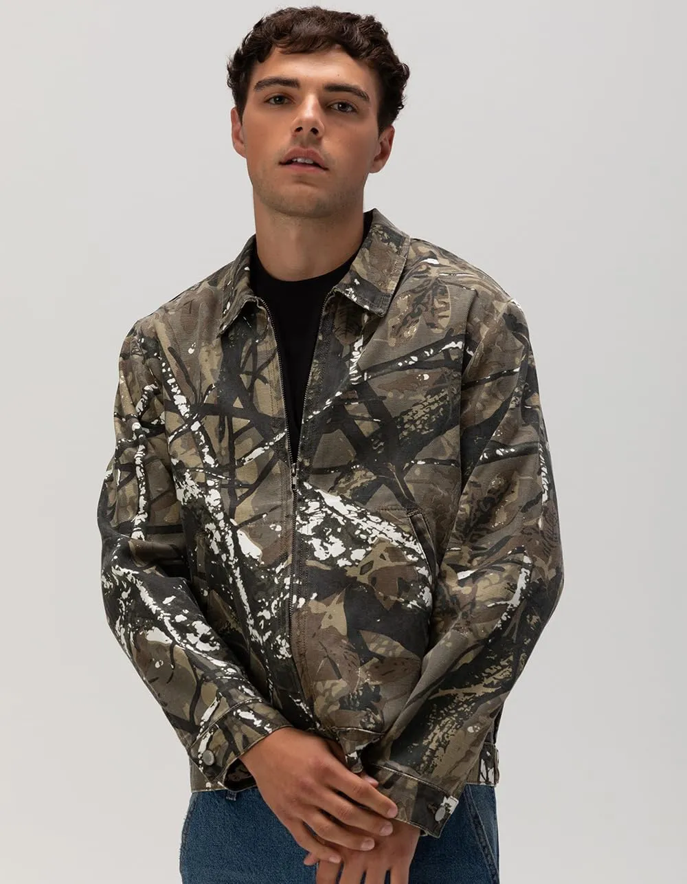 Rsq Mens Camo Canvas Workwear Jacket
