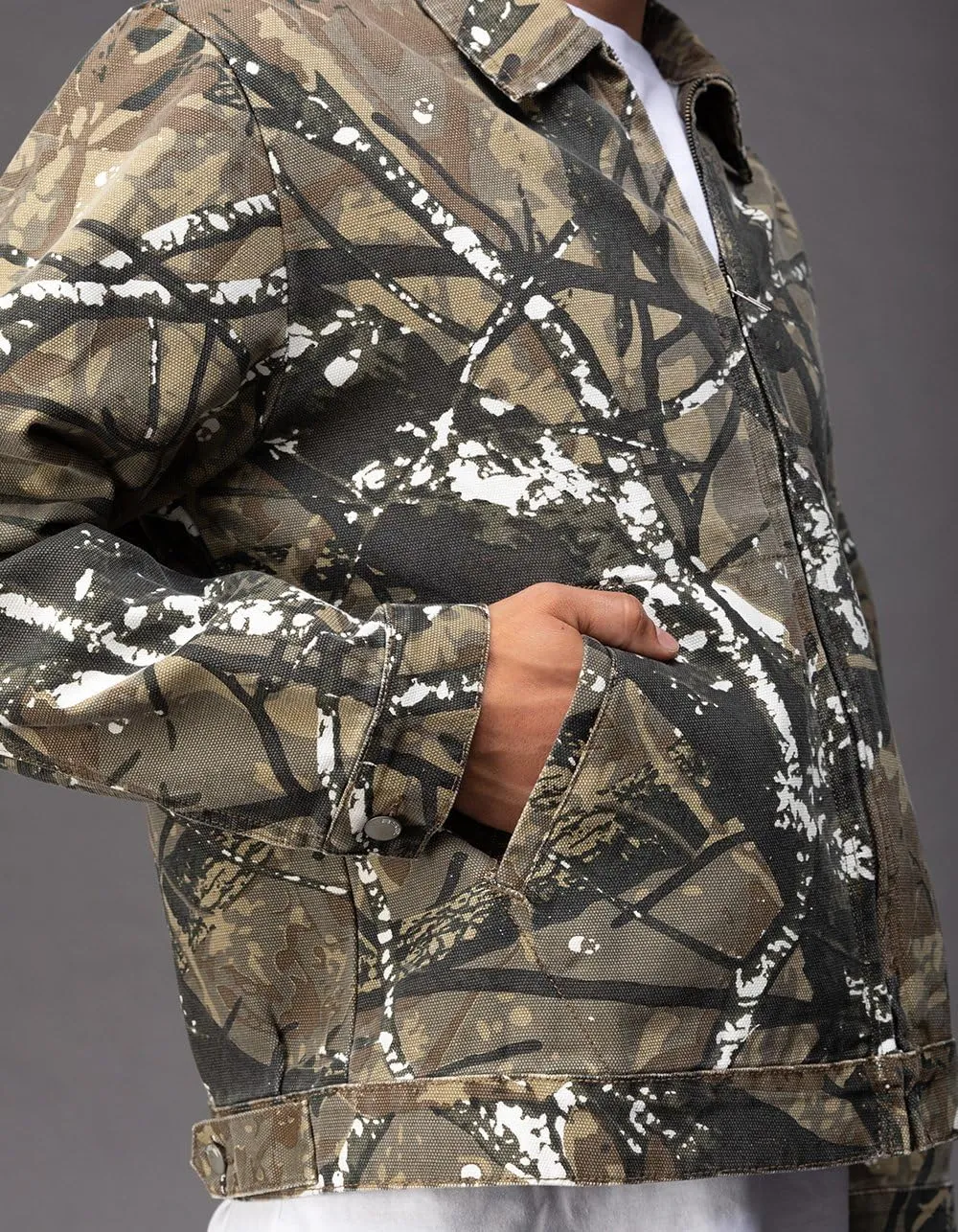 Rsq Mens Camo Canvas Workwear Jacket
