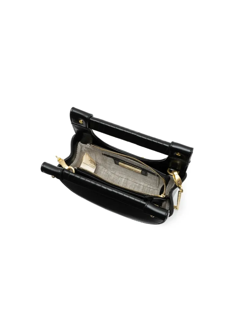 SANCIA The Cybil Halfmoon Bag - Black