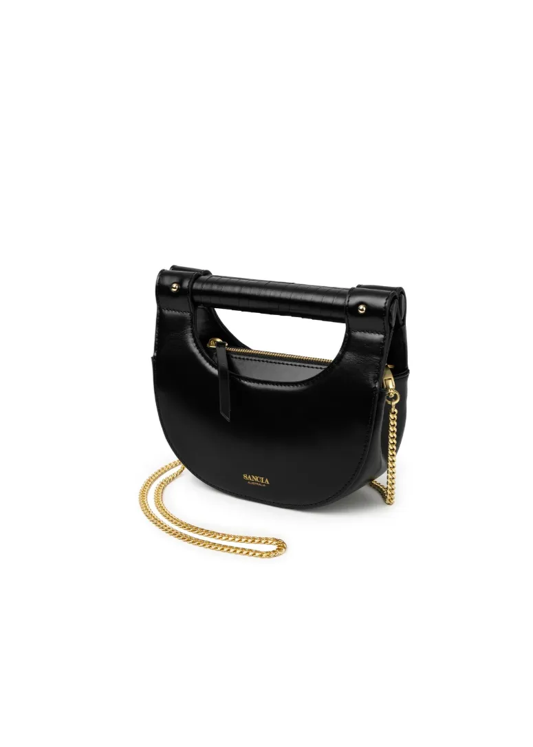 SANCIA The Cybil Halfmoon Bag - Black