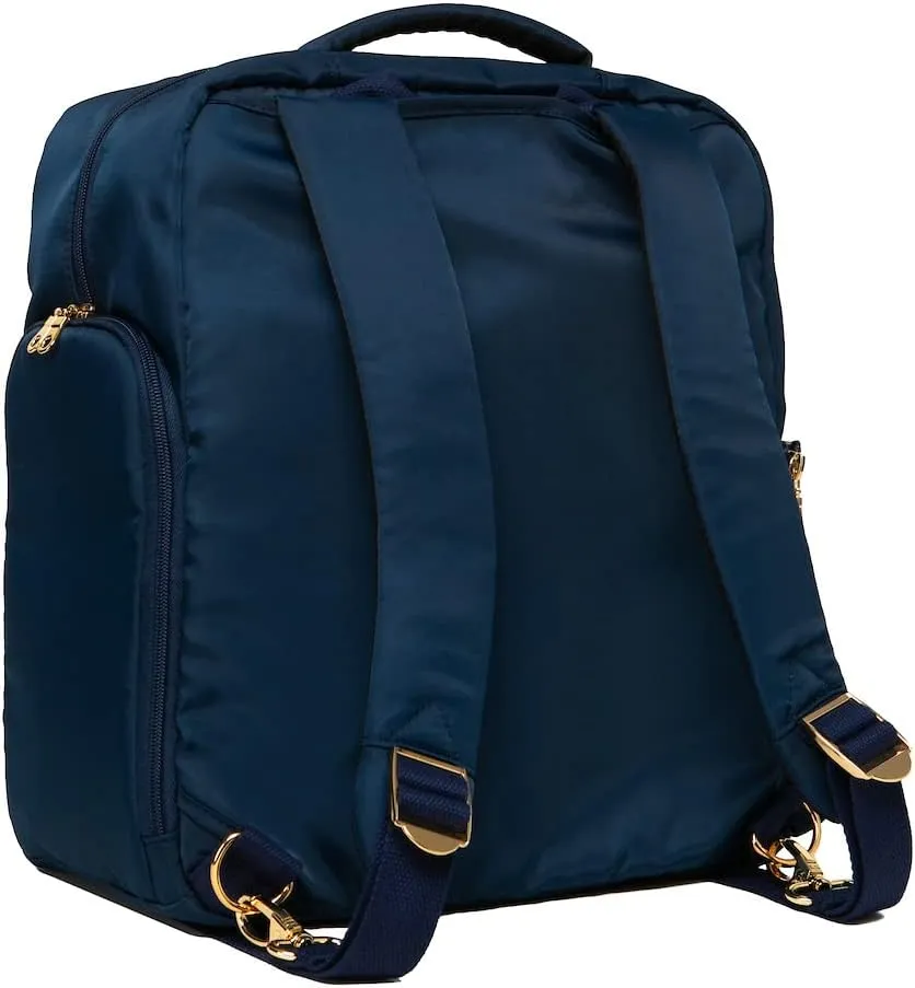 Sarah Wells Kelly Convertible Breast Pump Bag and Backpack with Carrying Handles - Insulated Pocket - Compatible with All Portable Pumps on the Market - 17" Laptop Sleeve (Indigo)