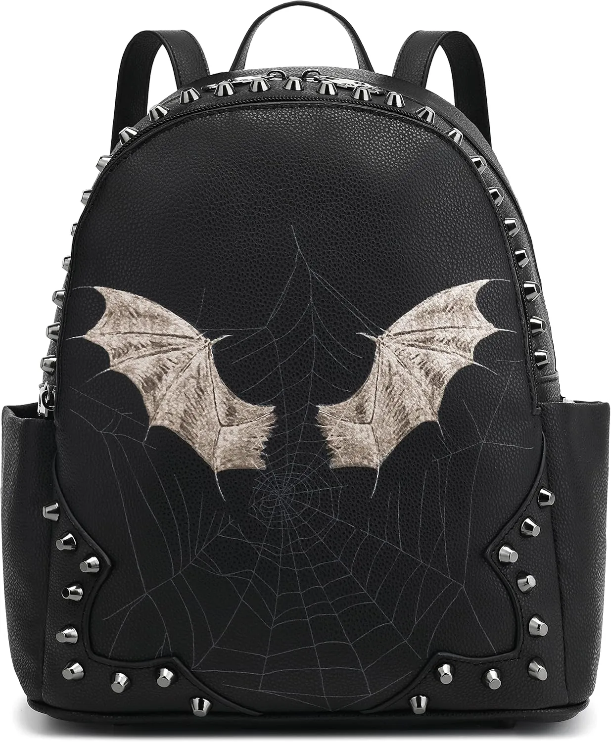 Scarleton Studded Skull Bag for Women, Vegan Leather Punk Rock Rivet Bag, Shoulder Bag H1417