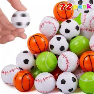 SCIONE 72 Pack Sports Party Favors for Kids 4-8 8-12, Football Baseball Basketball Stress Balls, Goodie Bag Stuffers Treasure Box Toys for Classroom Prizes Return Gifts Kids Birthday Sports Party