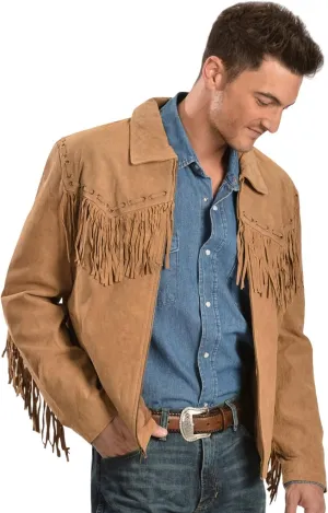 Scully Men's Fringed Suede Leather Short Jacket - 221-409