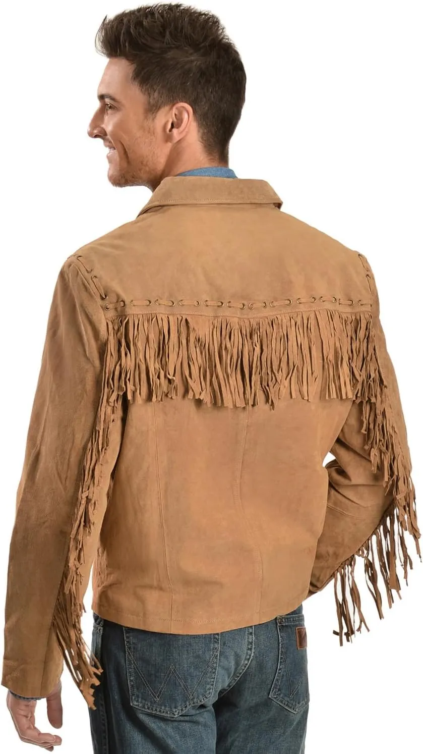 Scully Men's Fringed Suede Leather Short Jacket - 221-409
