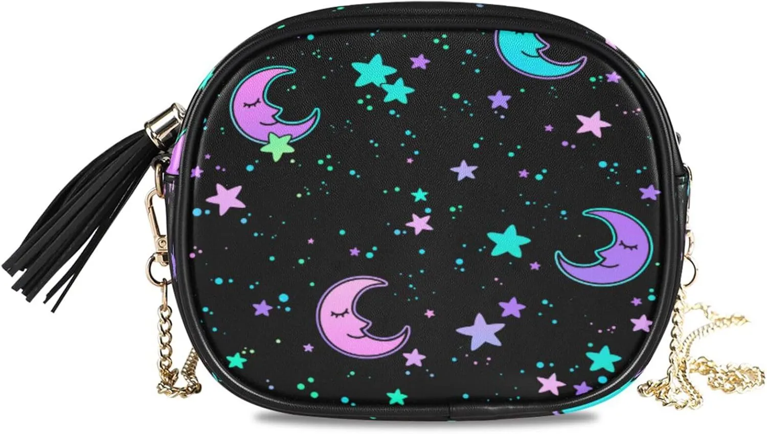senya Crossbody Purse Small Crossbody Bags Shoulder Handbags Sleeping Moon for Women