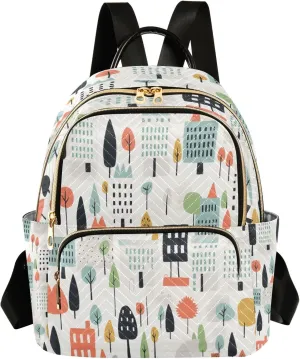 senya Suburban Residential Housing Women Backpack Purse Travel Daypack Shoulder Bag