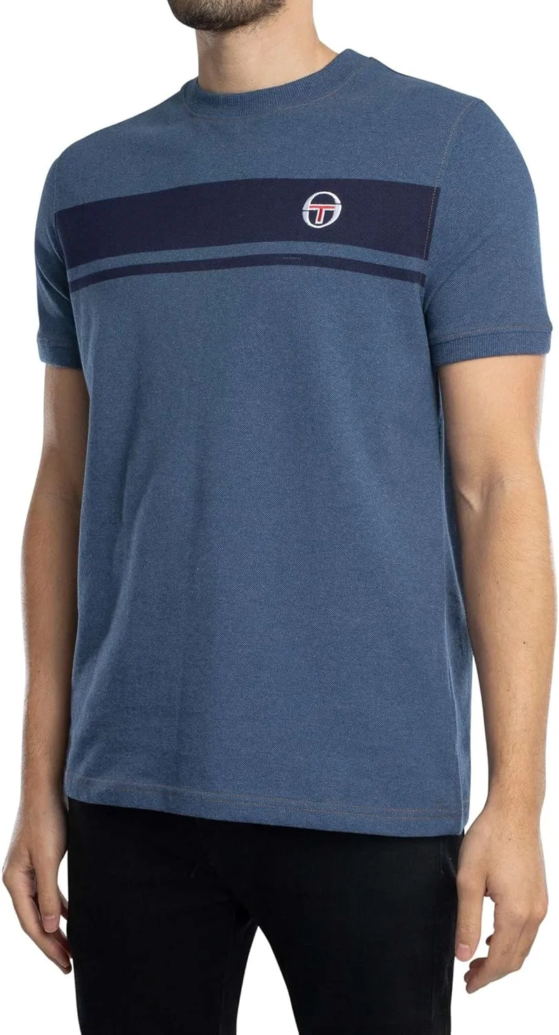 Sergio Tacchini Men's Denim Masters T-Shirt, Mid Denim