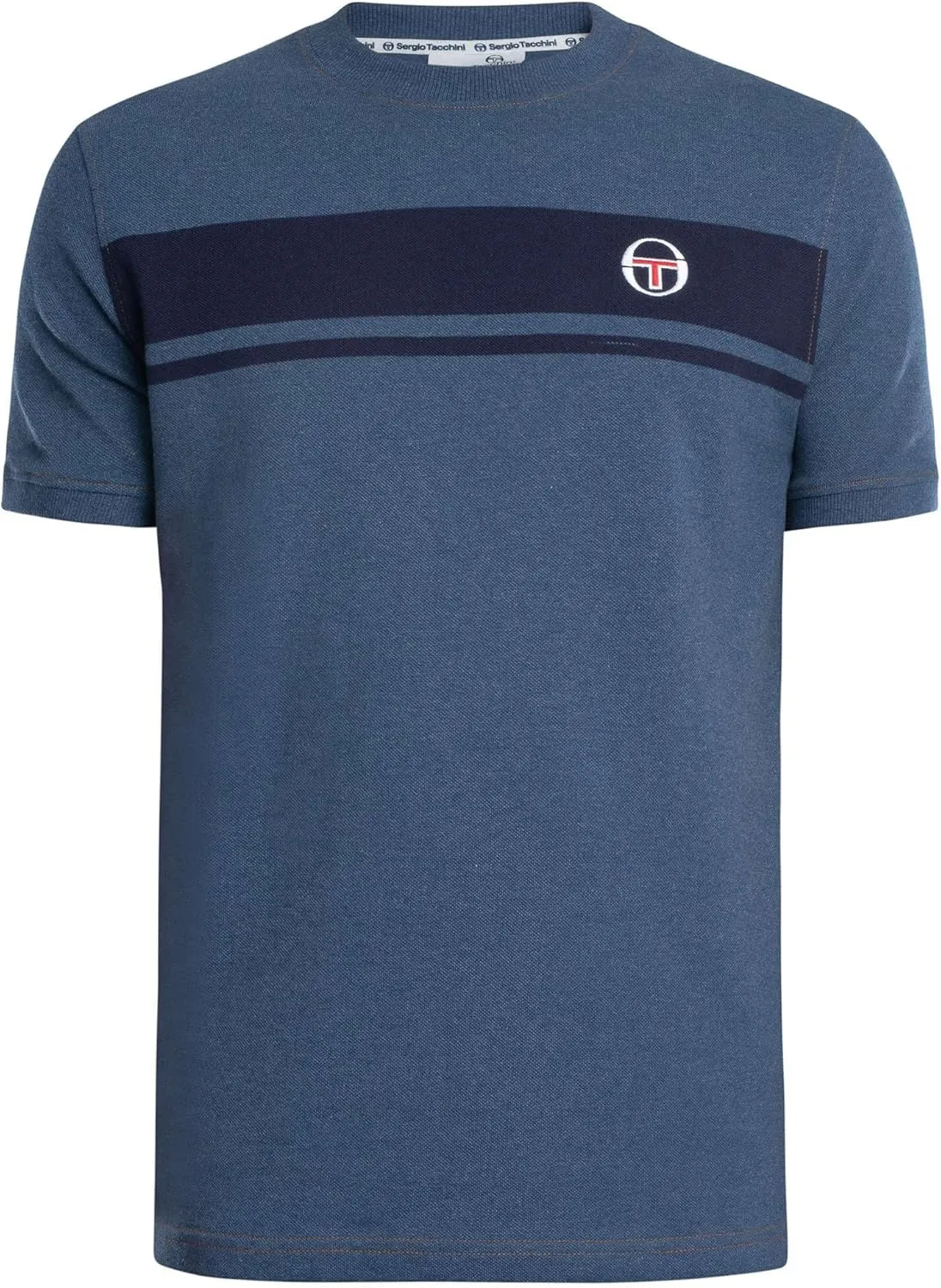 Sergio Tacchini Men's Denim Masters T-Shirt, Mid Denim