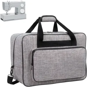 Sewing Machine Carrying Case，Sewing Machine Carrying Case Tote Bag，Universal Tote Storage Bag with Pockets and Handles, Suitable for Most Standard Singer, Janome (GREY)