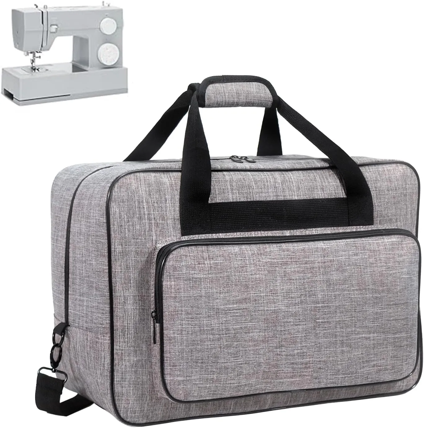 Sewing Machine Carrying Case，Sewing Machine Carrying Case Tote Bag，Universal Tote Storage Bag with Pockets and Handles, Suitable for Most Standard Singer, Janome (GREY)