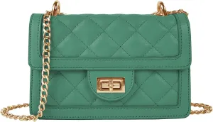 SG SUGU Small Quilted Crossbody Bag, Trendy Designer Mini Shoulder Bag, Phone Wallet Purse for Women