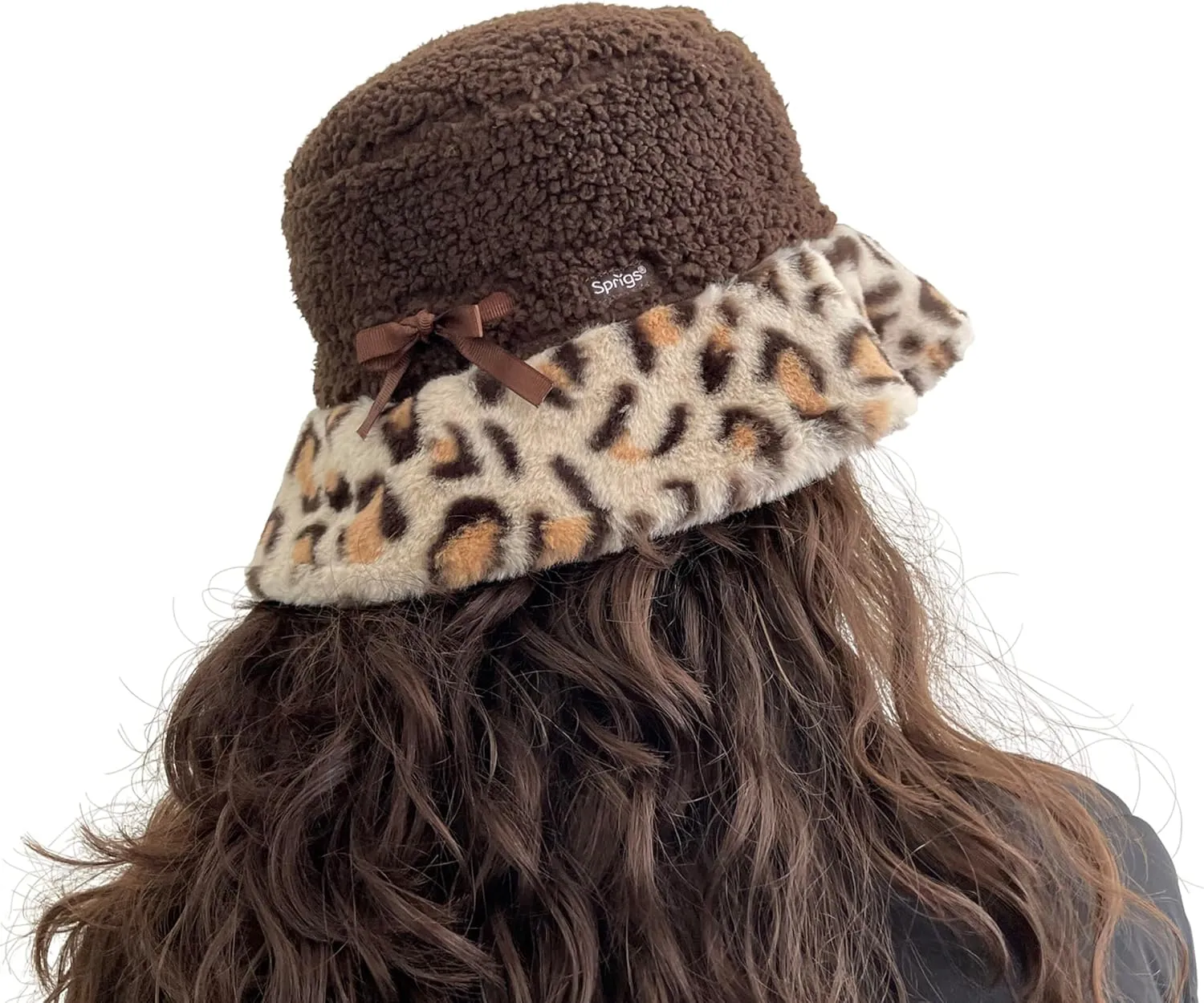 Sherpa Faux Fur Reversible Bucket Hat for Women - Furry Bucket Hat - Sherpa Bucket Hat for Winter
